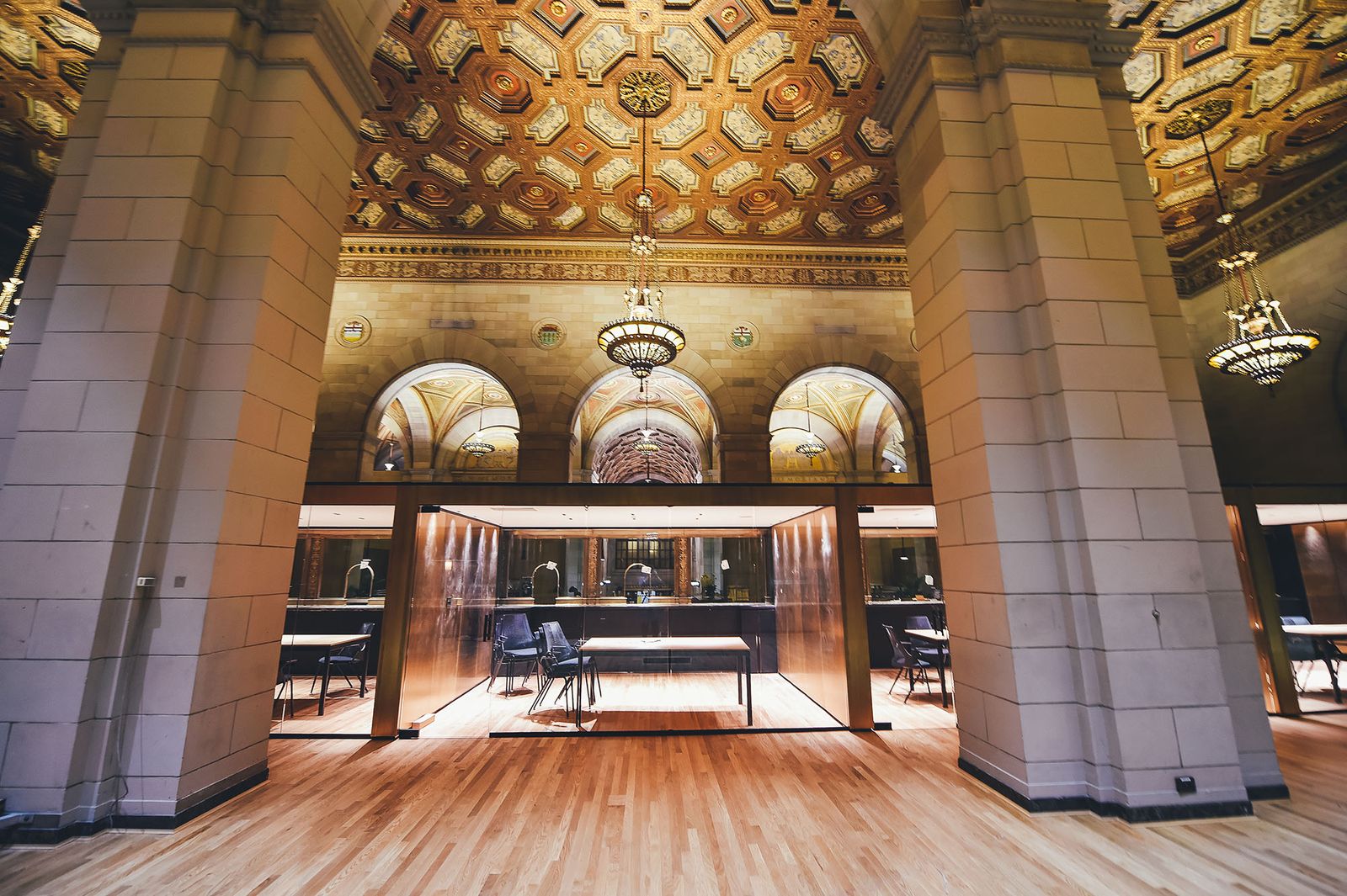 Ornate grand hall interior